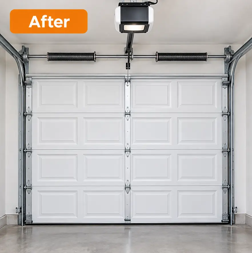 Garage door after repair